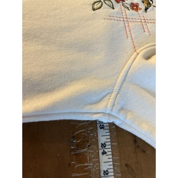VINTAGE x SHENANIGANS Cardigan Sweater Womens Sz L Embroidered Birds Cottagecore - Picture 3 of 16